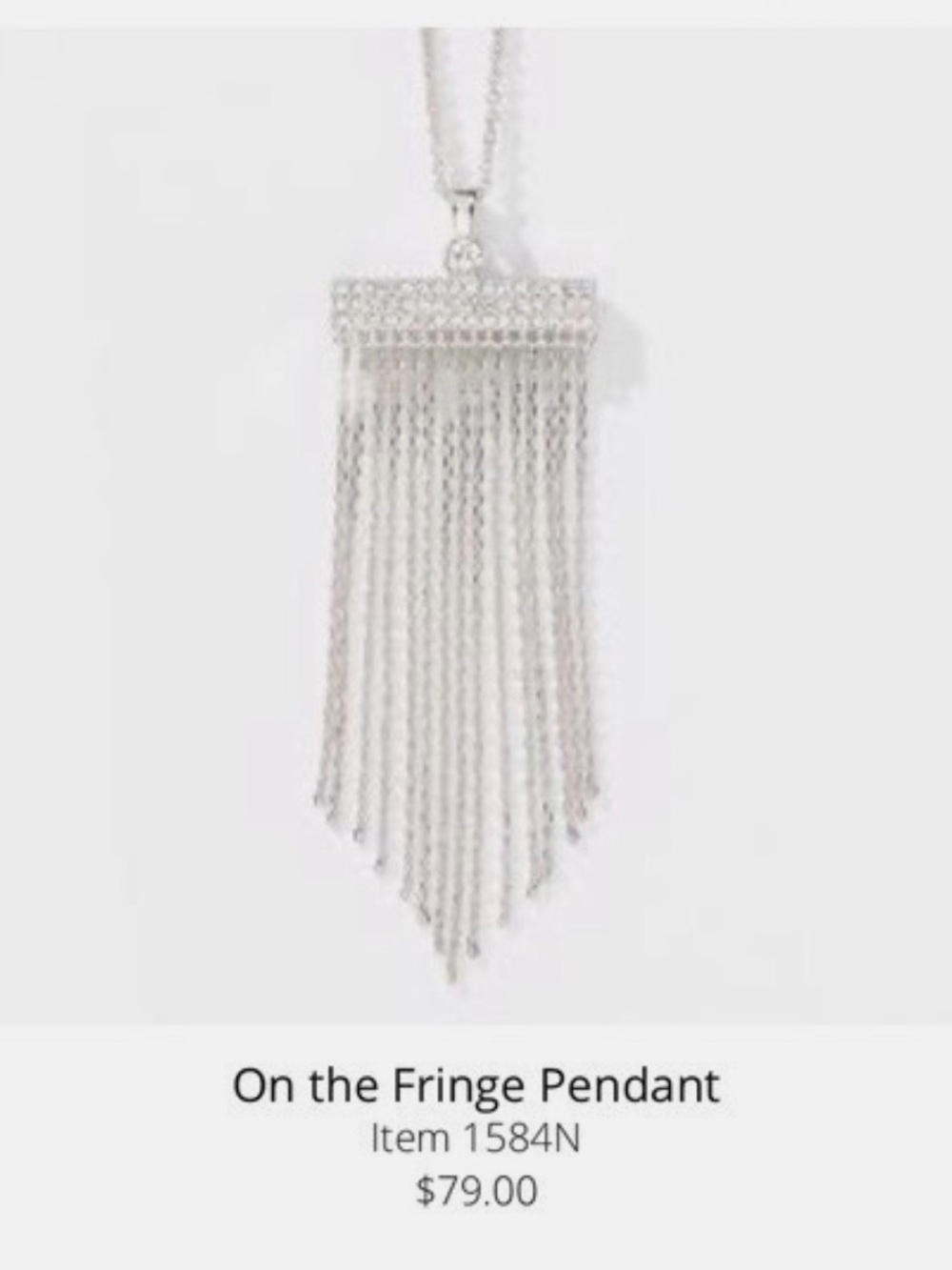 Touchstone Crystal On the Fringe Necklace long